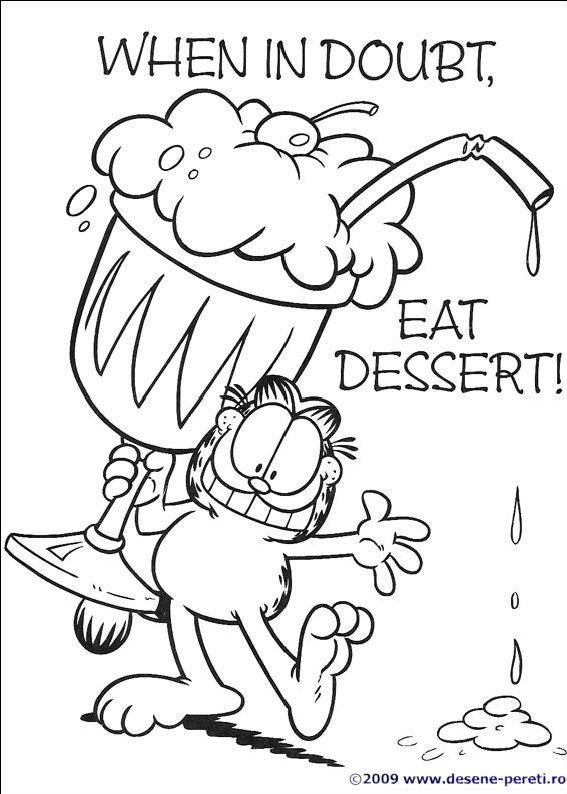 garfield desene colorat